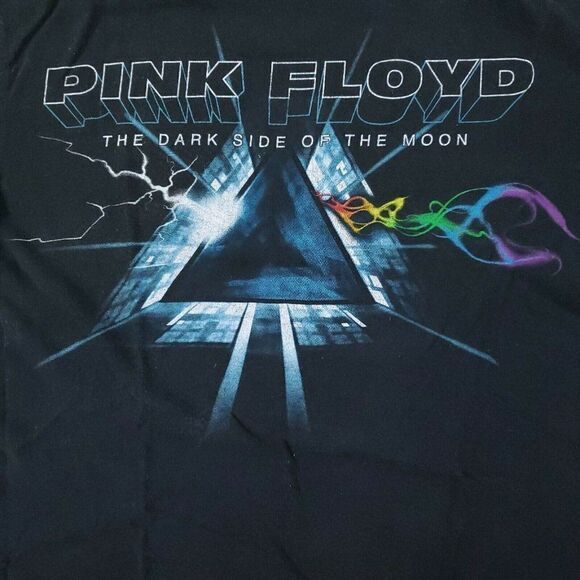 VINTAGE Pink Floyd  Liquid Blue T-Shirt Mens Large The Dark Side of the Moon - Picture 2 of 6